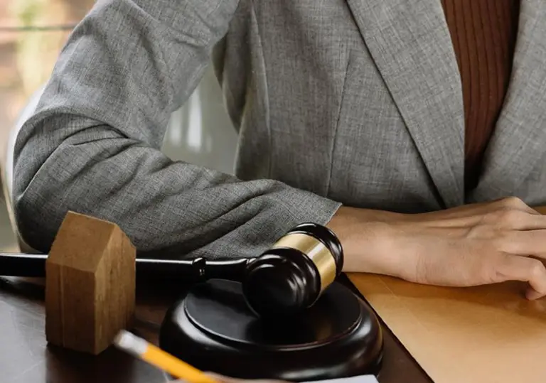 two people in a courtroom